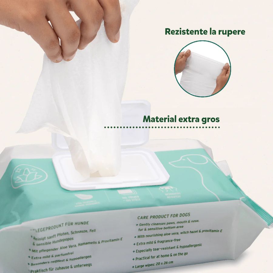 Șervețele umede cu aloe vera, 100 de bucăți, poza 2
